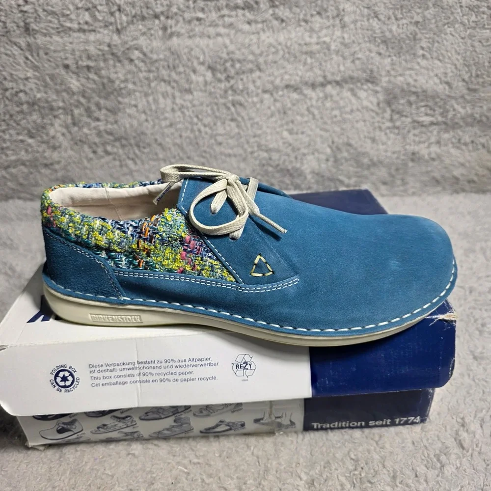 Birkenstock Memphis Suede TEAL TURQUOISE Tweed Loafers Shoes Mens EU 42 M9 L‎ 11